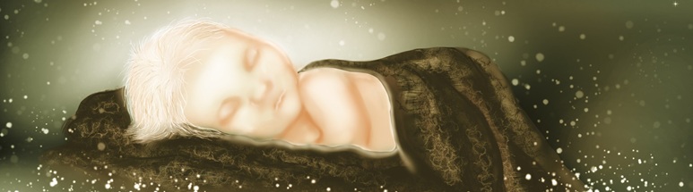 Zeichnung von Silvana Silberhaar als liegendes Baby