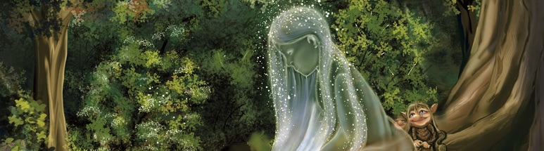 Silvana Silberhaar als Hüterin des Silberbrünnchens